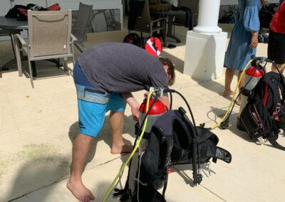 Student learning how to set up his BDC and Tank.