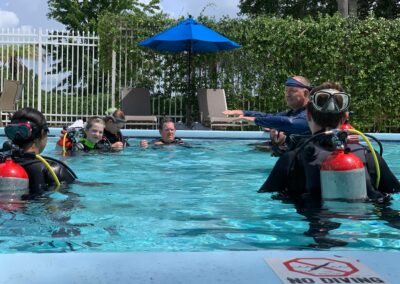 Dive Instructor Karl Lynch explaining buoyancy.
