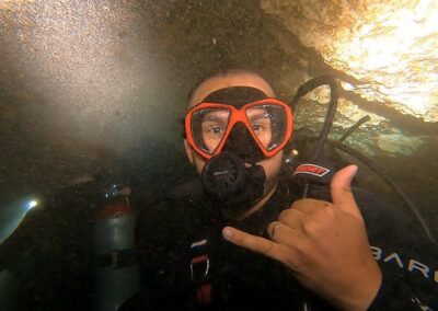 Diving to 100ft at the Blue Grotto