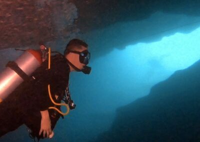 Advanced Diver Student clearing his first deep dive