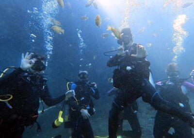 Group dive at the Grotto.